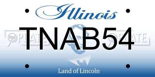 TNAB54 Illinois License Plate