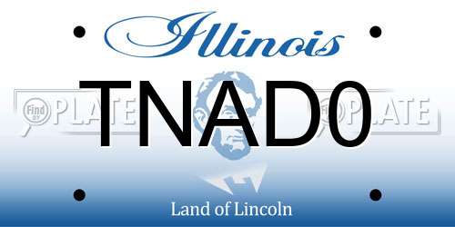TNAD0 Illinois License Plate
