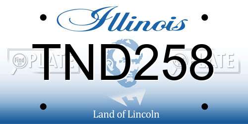 TND258 Illinois License Plate