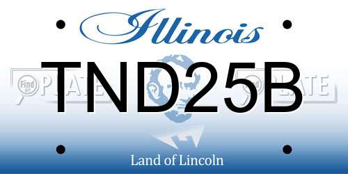 TND25B Illinois License Plate