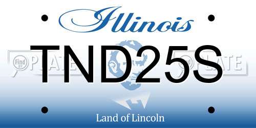 TND25S Illinois License Plate