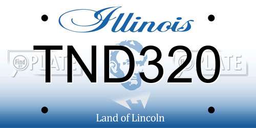 TND320 Illinois License Plate