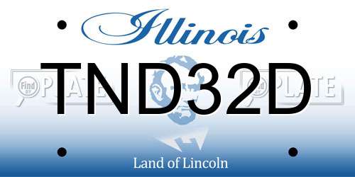 TND32D Illinois License Plate