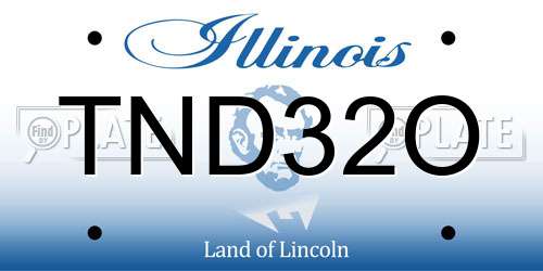 TND32O Illinois License Plate