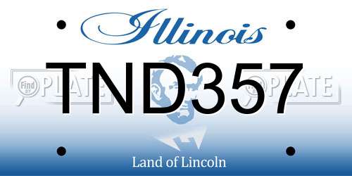 TND357 Illinois License Plate