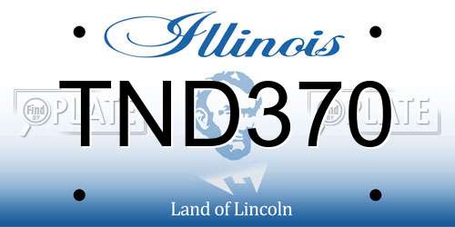TND370 Illinois License Plate
