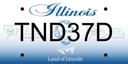 TND37D Illinois License Plate