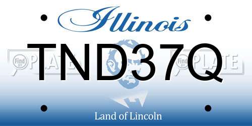 TND37Q Illinois License Plate