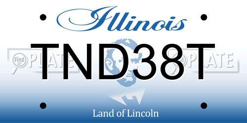 TND38T Illinois License Plate