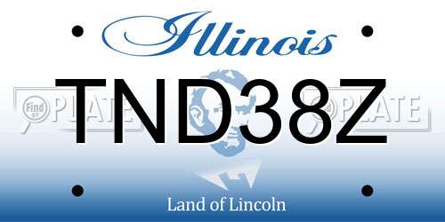 TND38Z Illinois License Plate