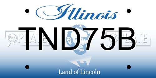 TND75B Illinois License Plate