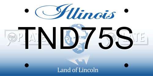 TND75S Illinois License Plate