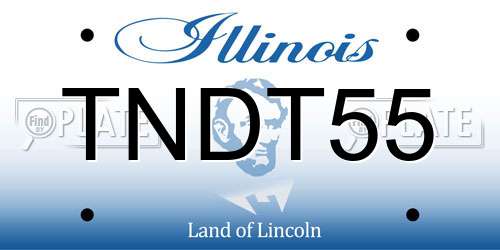 TNDT55 Illinois License Plate