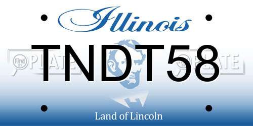 TNDT58 Illinois License Plate