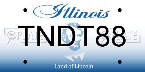 TNDT88 Illinois License Plate