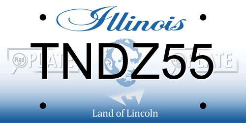 TNDZ55 Illinois License Plate
