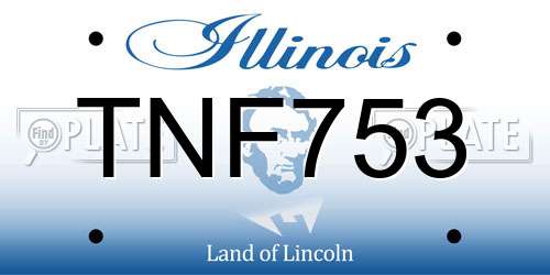 TNF753 Illinois License Plate