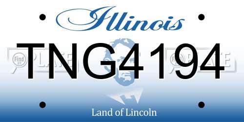 TNG4194 Illinois License Plate