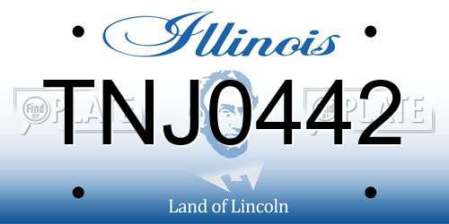 TNJ0442 Illinois License Plate