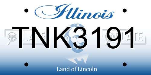 TNK3191 Illinois License Plate