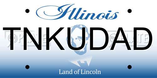 TNKUDAD Illinois License Plate