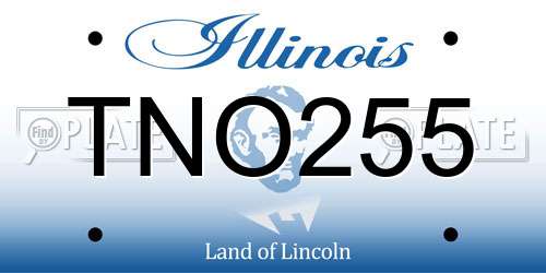 TNO255 Illinois License Plate