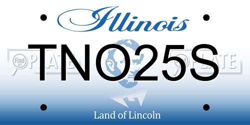 TNO25S Illinois License Plate