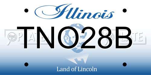 TNO28B Illinois License Plate