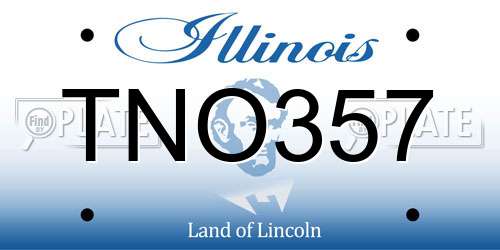TNO357 Illinois License Plate