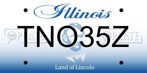 TNO35Z Illinois License Plate