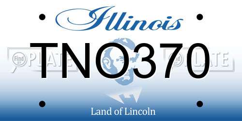TNO370 Illinois License Plate