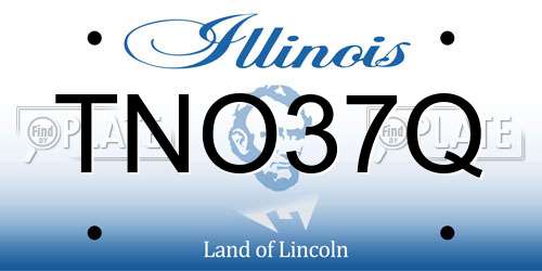 TNO37Q Illinois License Plate