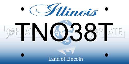 TNO38T Illinois License Plate