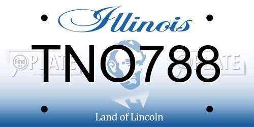 TNO788 Illinois License Plate