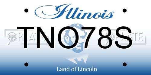 TNO78S Illinois License Plate