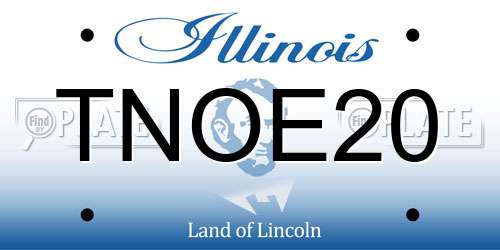 TNOE20 Illinois License Plate