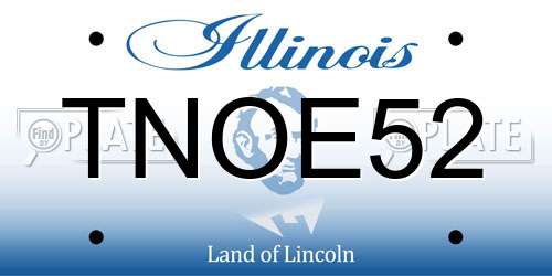 TNOE52 Illinois License Plate