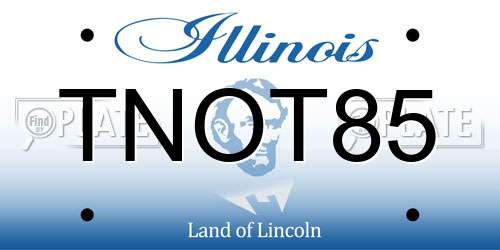 TNOT85 Illinois License Plate
