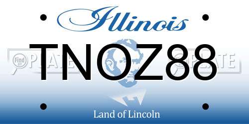 TNOZ88 Illinois License Plate