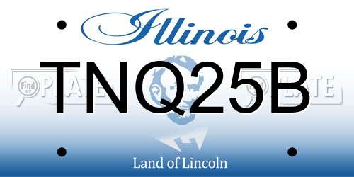 TNQ25B Illinois License Plate