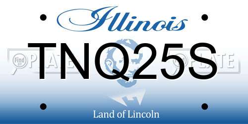 TNQ25S Illinois License Plate