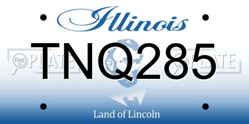 TNQ285 Illinois License Plate
