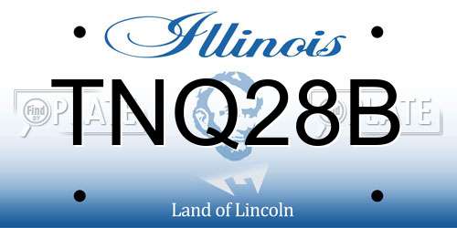TNQ28B Illinois License Plate