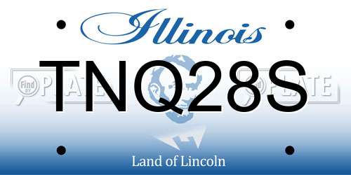 TNQ28S Illinois License Plate