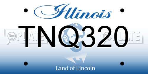TNQ320 Illinois License Plate