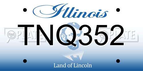 TNQ352 Illinois License Plate