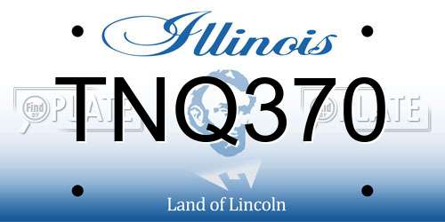 TNQ370 Illinois License Plate