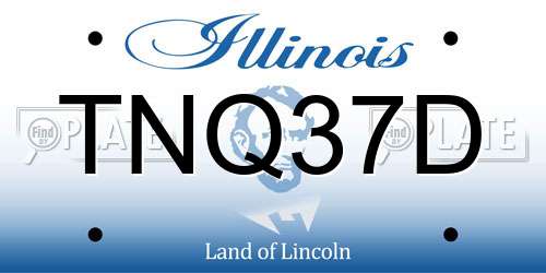TNQ37D Illinois License Plate