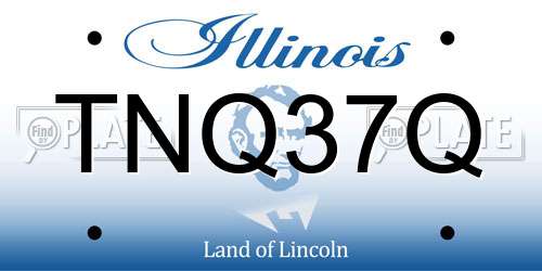 TNQ37Q Illinois License Plate