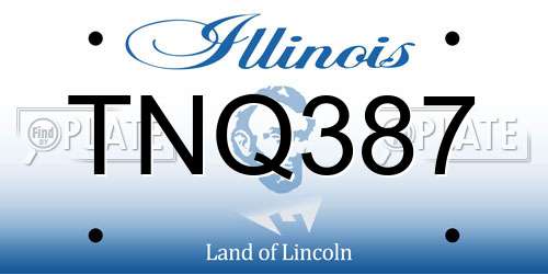 TNQ387 Illinois License Plate